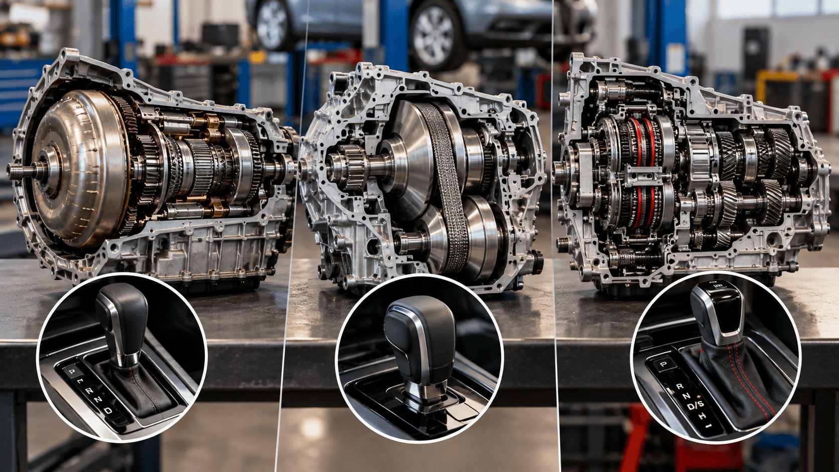 ¿Qué diferencia hay entre una caja automática tradicional, CVT y doble embrague?